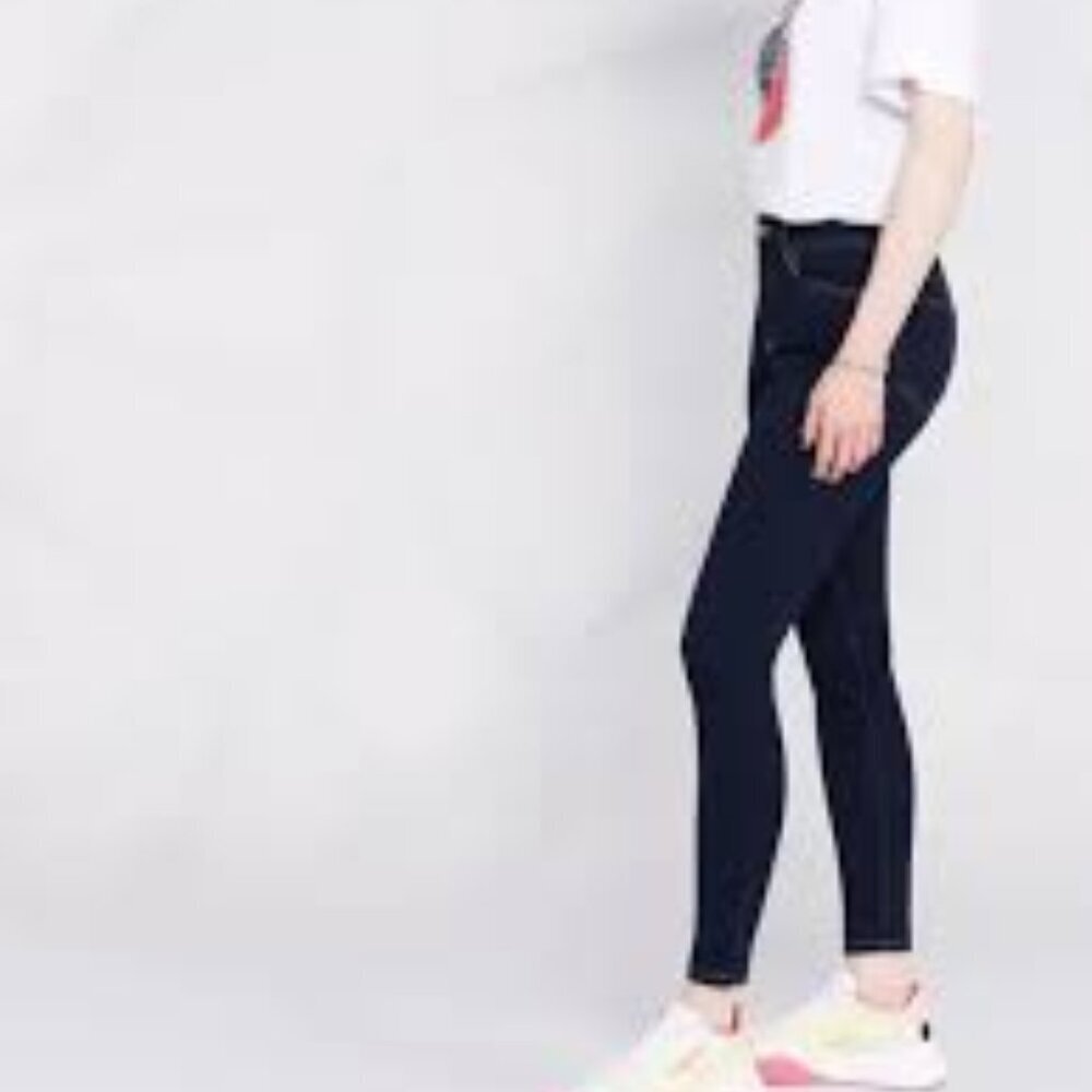 NWT Michael Kors Mid Rise Skinny Jeans Dark Blue Women Jeans Size 6 - Picture 2 of 8